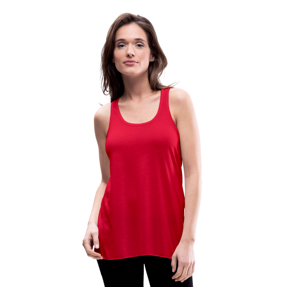 Customizable Women's Flowy Tank Top by Bella add your own photos, images, designs, quotes, texts and more - red