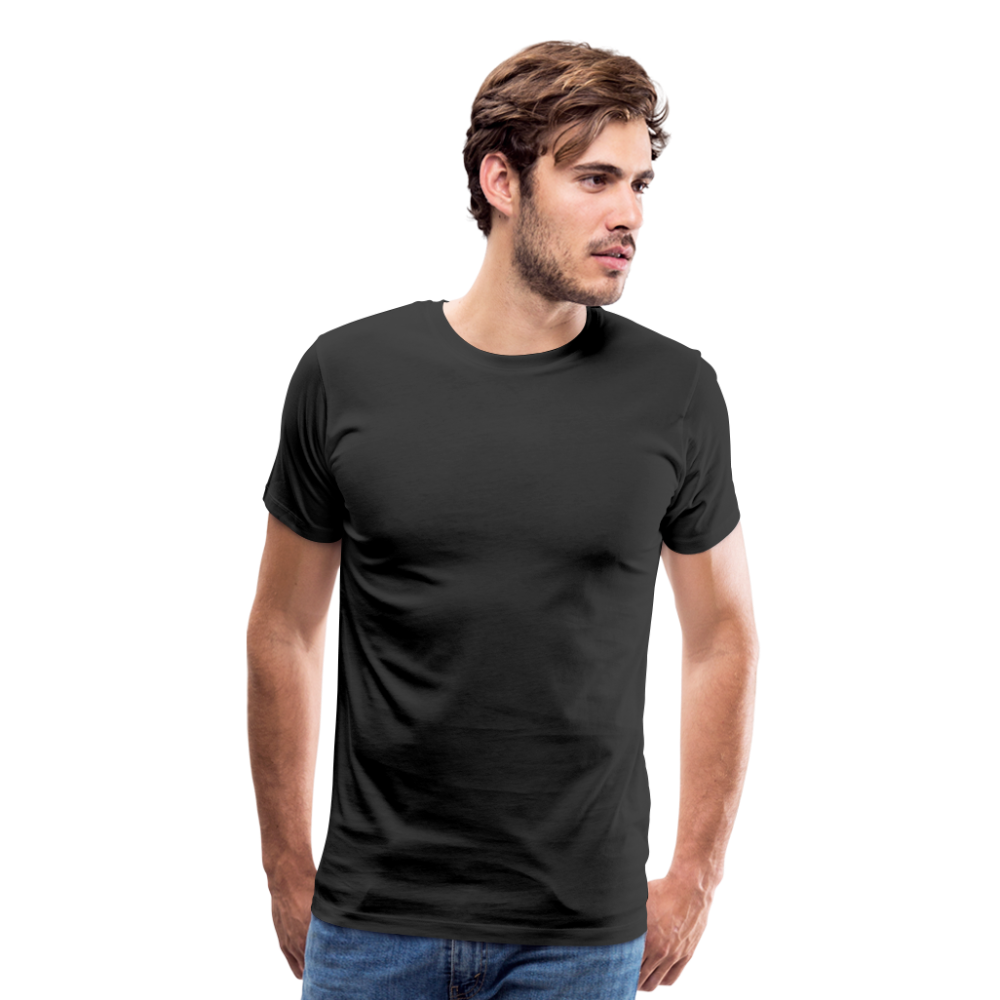 Customizable Men's Premium T-Shirt add your own photos, images, designs, quotes, texts and more - black