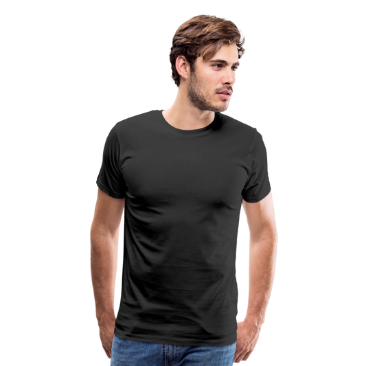Customizable Men's Premium T-Shirt add your own photos, images, designs, quotes, texts and more - black