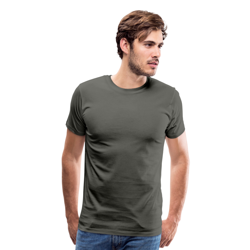 Customizable Men's Premium T-Shirt add your own photos, images, designs, quotes, texts and more - asphalt gray