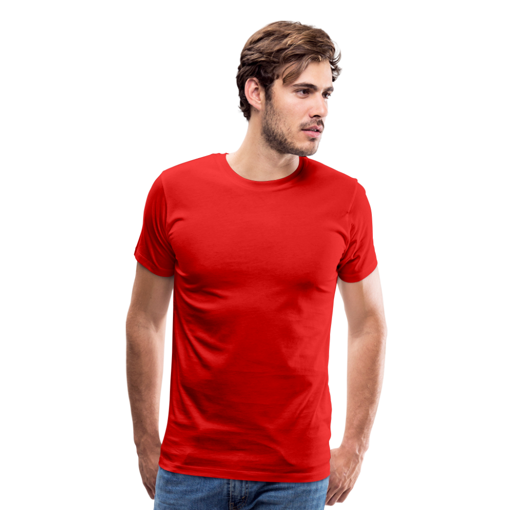 Customizable Men's Premium T-Shirt add your own photos, images, designs, quotes, texts and more - red