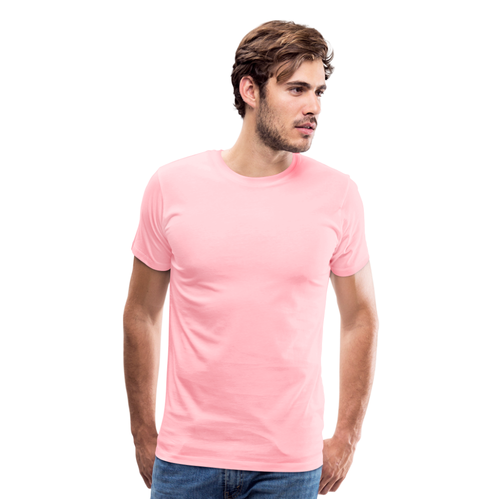 Customizable Men's Premium T-Shirt add your own photos, images, designs, quotes, texts and more - pink