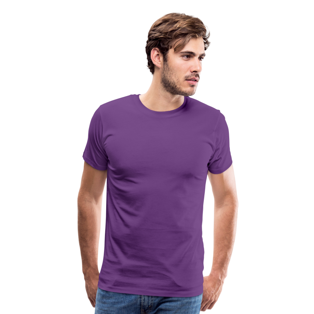 Customizable Men's Premium T-Shirt add your own photos, images, designs, quotes, texts and more - purple