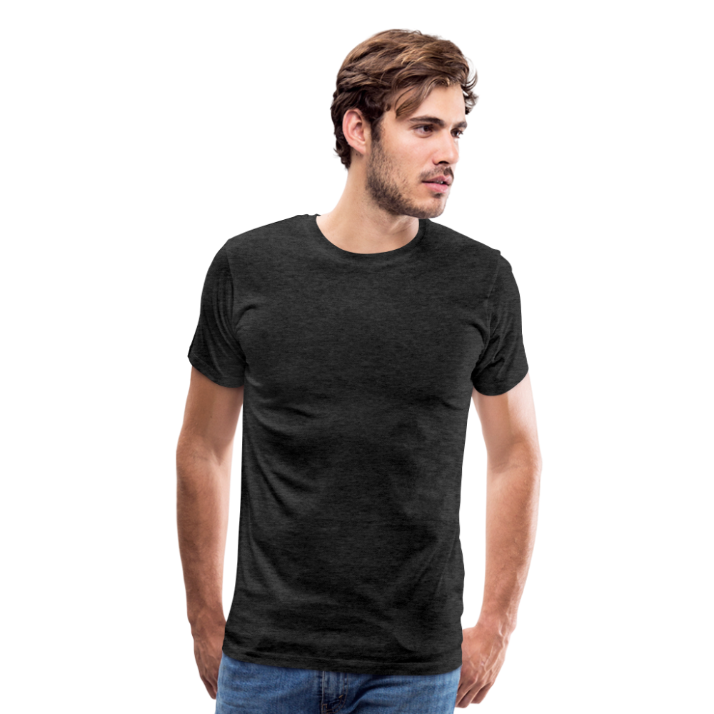 Customizable Men's Premium T-Shirt add your own photos, images, designs, quotes, texts and more - charcoal gray
