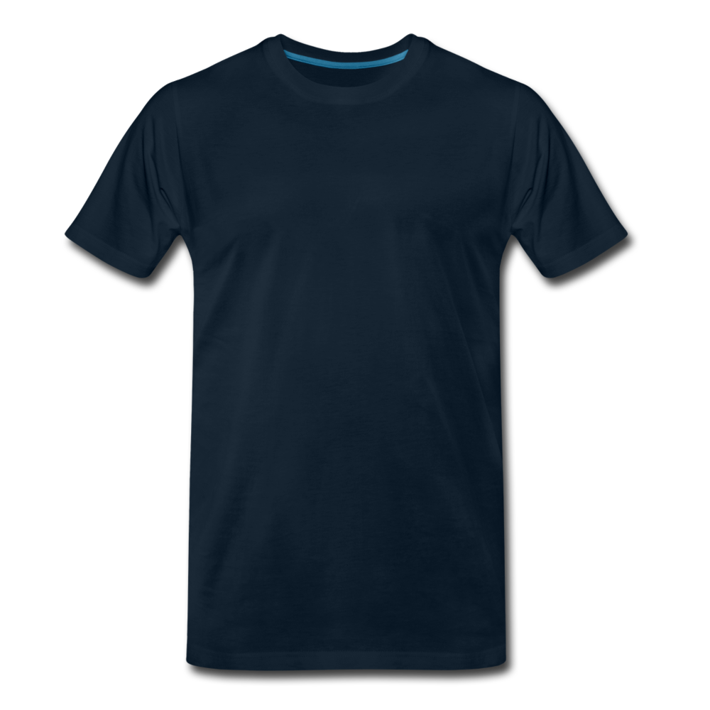Customizable Men's Premium T-Shirt add your own photos, images, designs, quotes, texts and more - deep navy