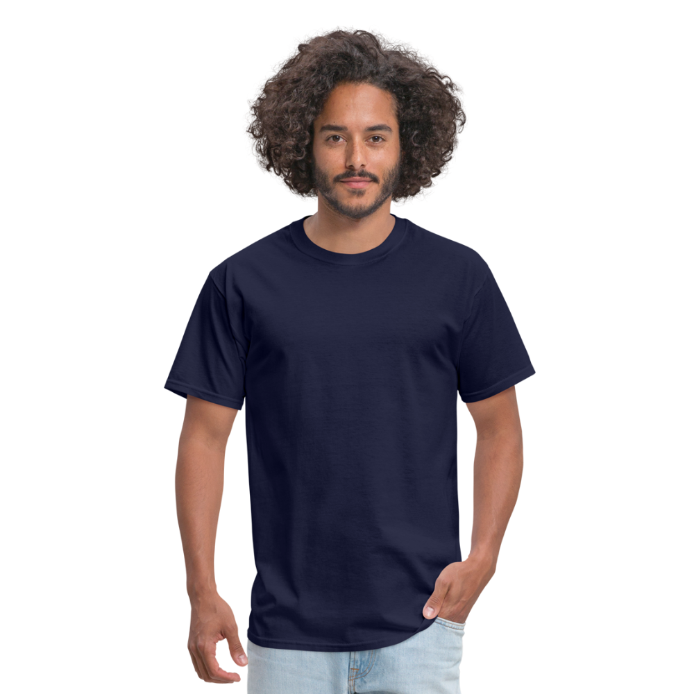 Customizable Unisex Classic T-Shirt add your own photos, images, designs, quotes, texts and more - navy
