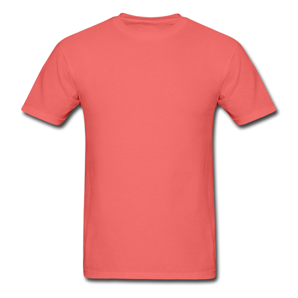 Customizable Unisex Comfort Wash Garment Dyed T-Shirt add your own photos, images, designs, quotes, texts and more - coral