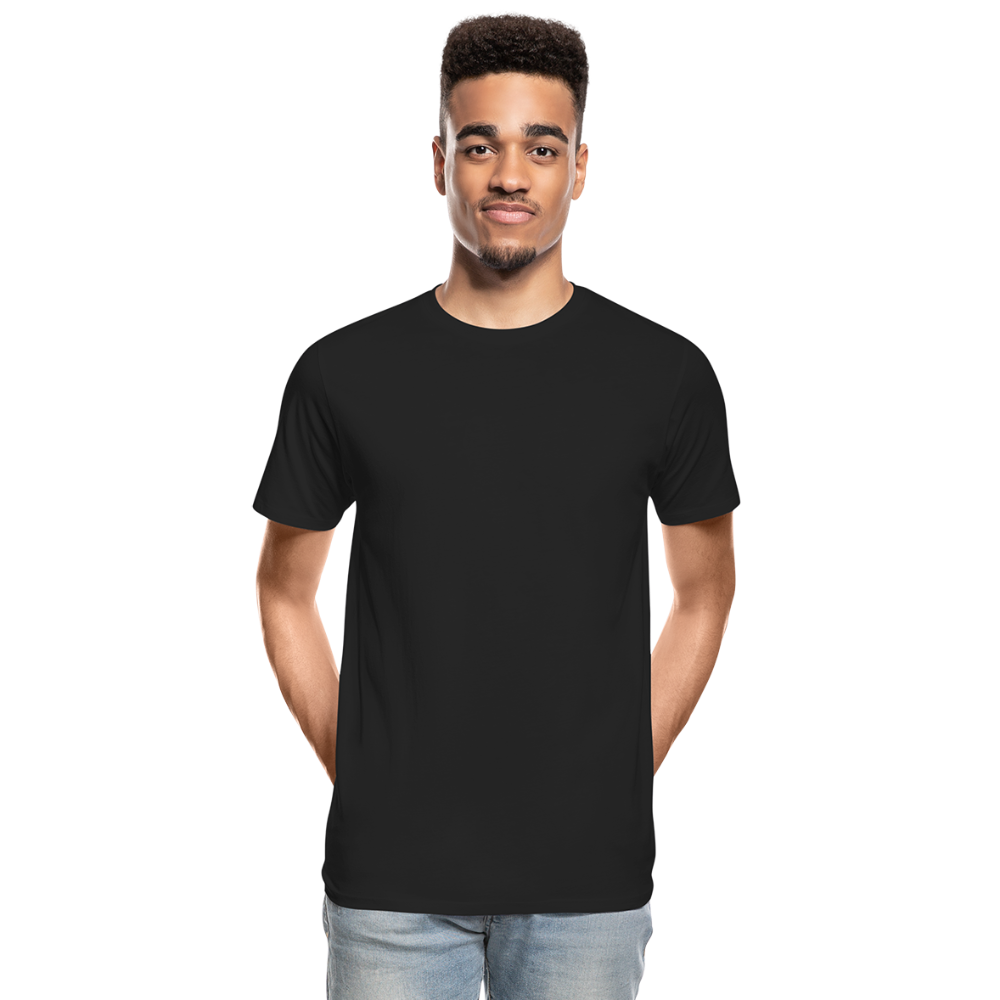 Customizable Men’s Premium Organic T-Shirt add your own photos, images, designs, quotes, texts and more - black
