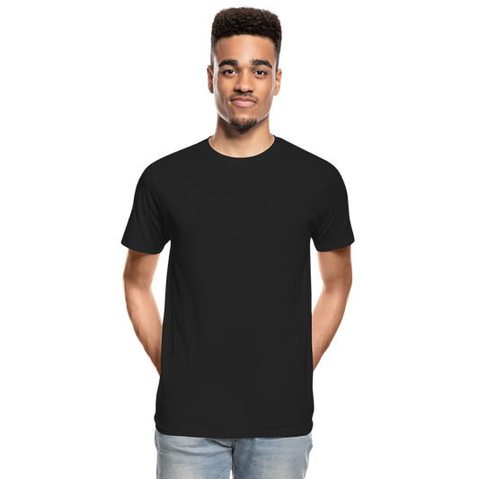 Customizable Men’s Premium Organic T-Shirt add your own photos, images, designs, quotes, texts and more - black