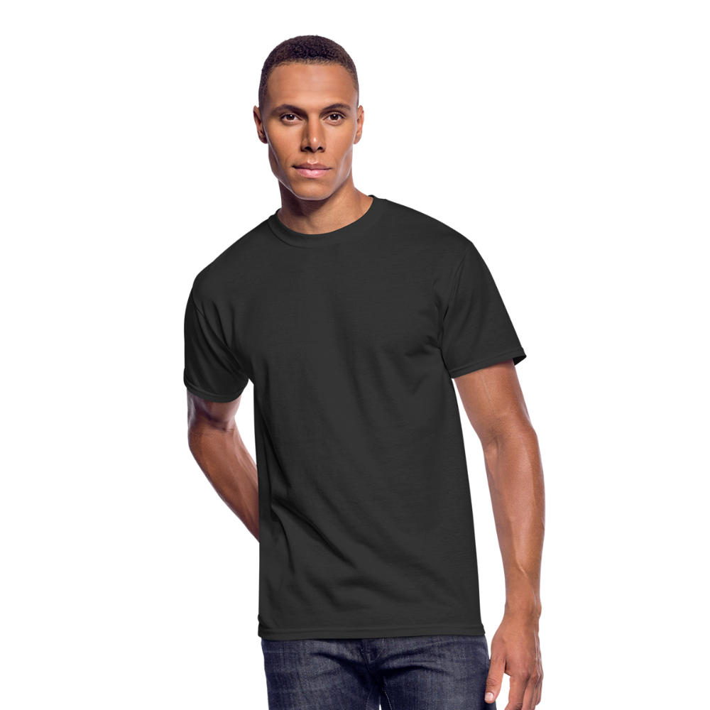 Customizable Men’s 50/50 T-Shirt add your own photos, images, designs, quotes, texts and more - black