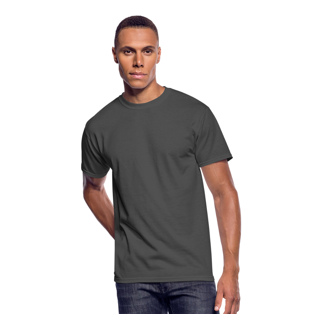 Customizable Men’s 50/50 T-Shirt add your own photos, images, designs, quotes, texts and more - charcoal