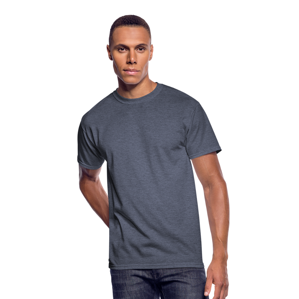 Customizable Men’s 50/50 T-Shirt add your own photos, images, designs, quotes, texts and more - navy heather