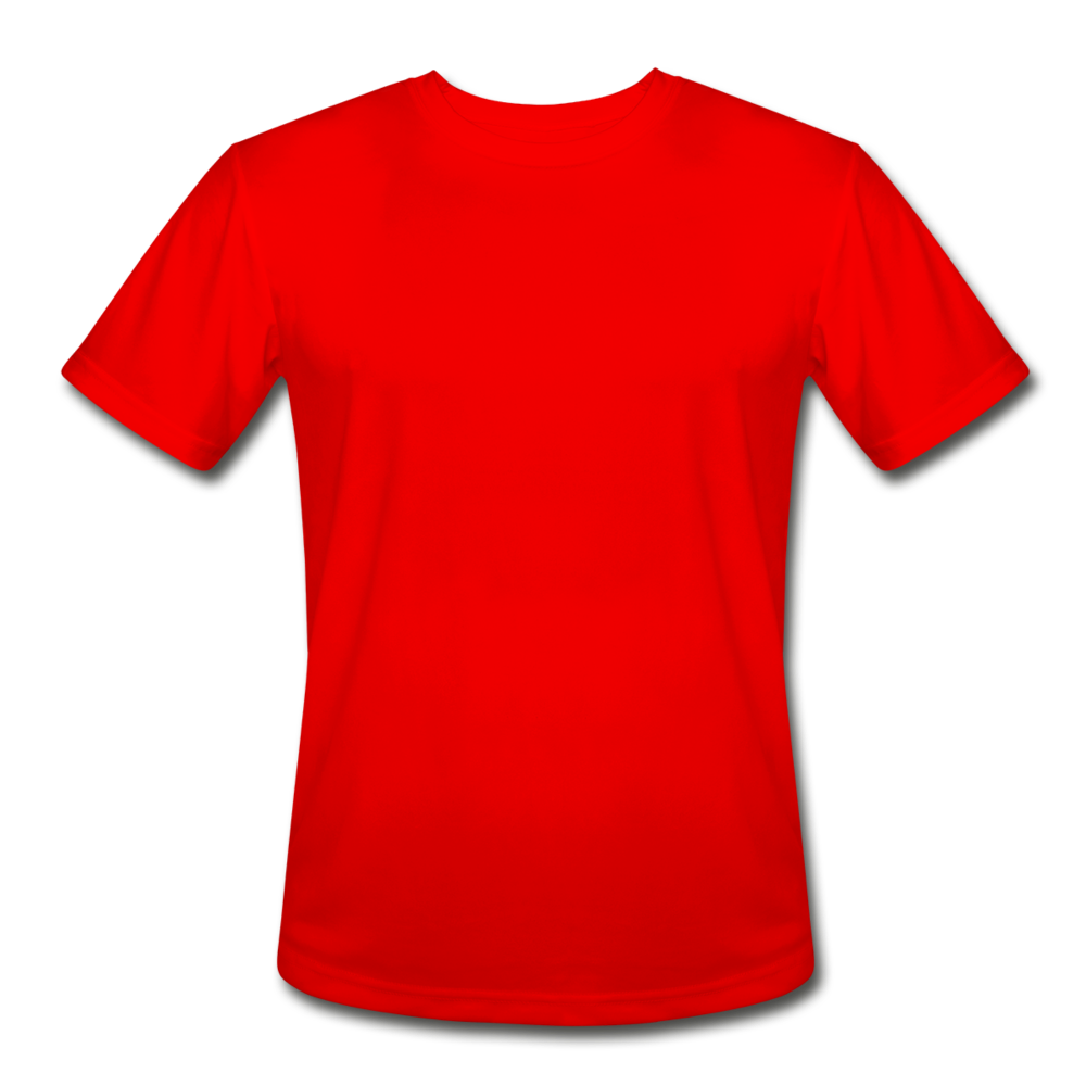 Customizable Men’s Moisture Wicking Performance T-Shirt add your own photos, images, designs, quotes, texts and more - red