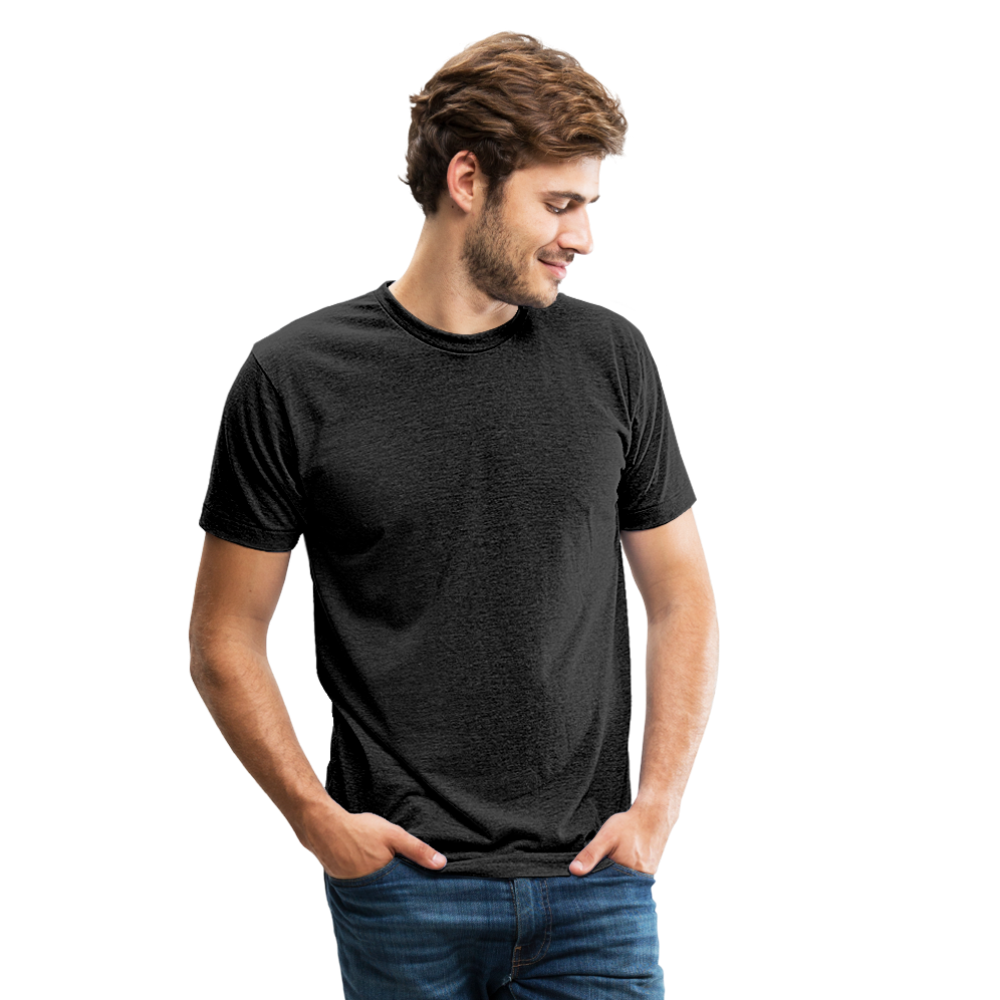 Customizable Unisex Tri-Blend T-Shirt add your own photos, images, designs, quotes, texts and more - heather black