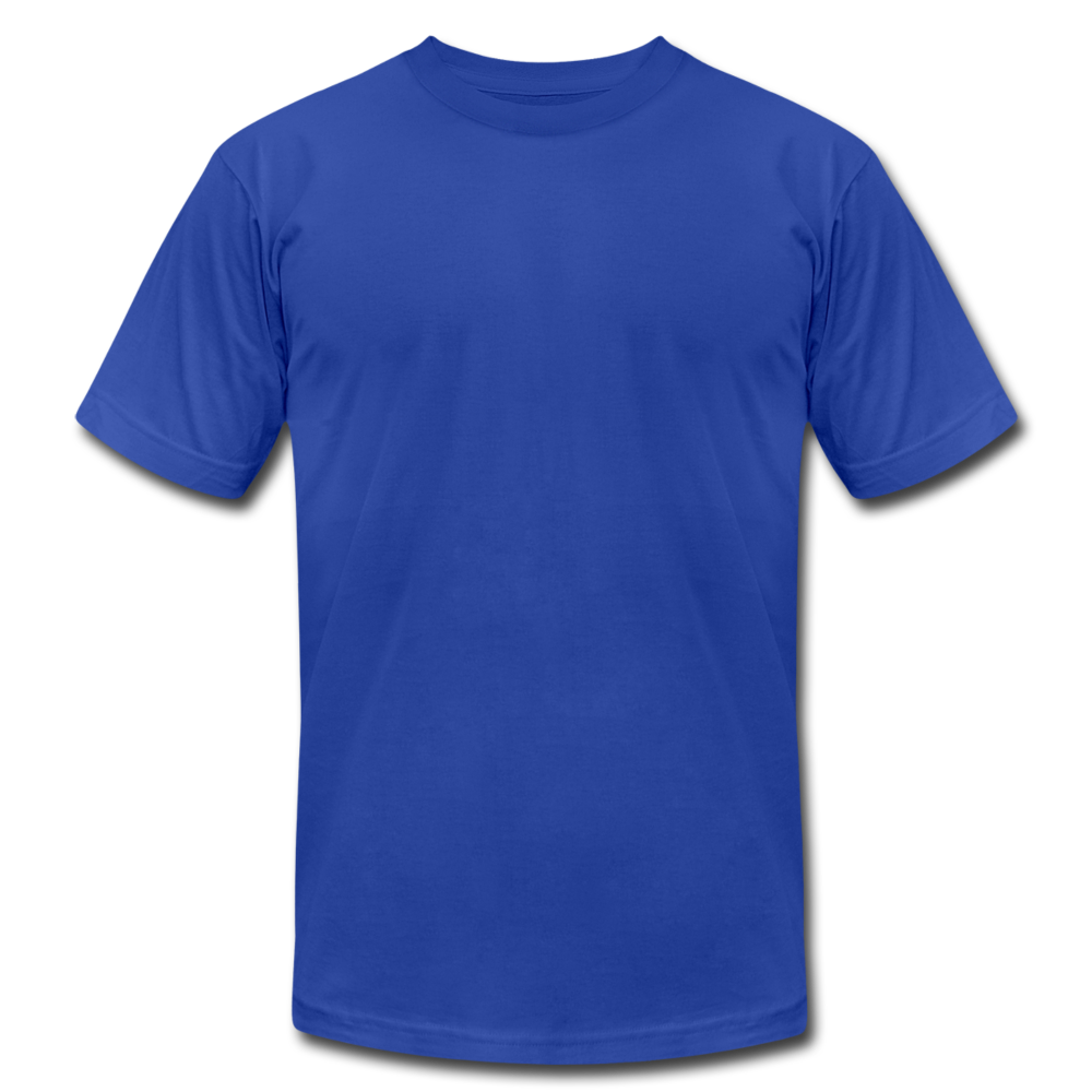 Customizable Unisex Jersey T-Shirt by Bella + Canvas add your own photos, images, designs, quotes, texts and more - royal blue