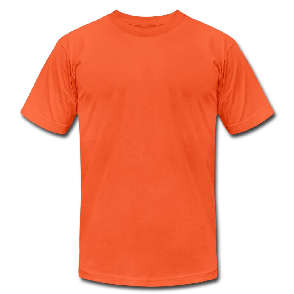 Customizable Unisex Jersey T-Shirt by Bella + Canvas add your own photos, images, designs, quotes, texts and more - orange