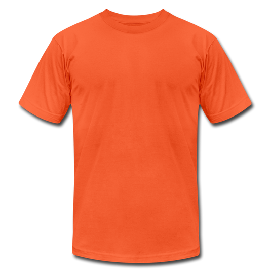 Customizable Unisex Jersey T-Shirt by Bella + Canvas add your own photos, images, designs, quotes, texts and more - orange