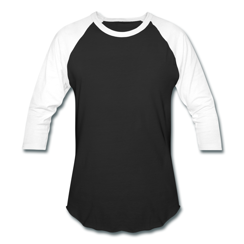 Customizable Baseball T-Shirt add your own photos, images, designs, quotes, texts and more - black/white