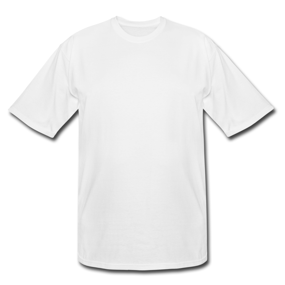 Customizable Men's Tall T-Shirt add your own photos, images, designs, quotes, texts and more - white