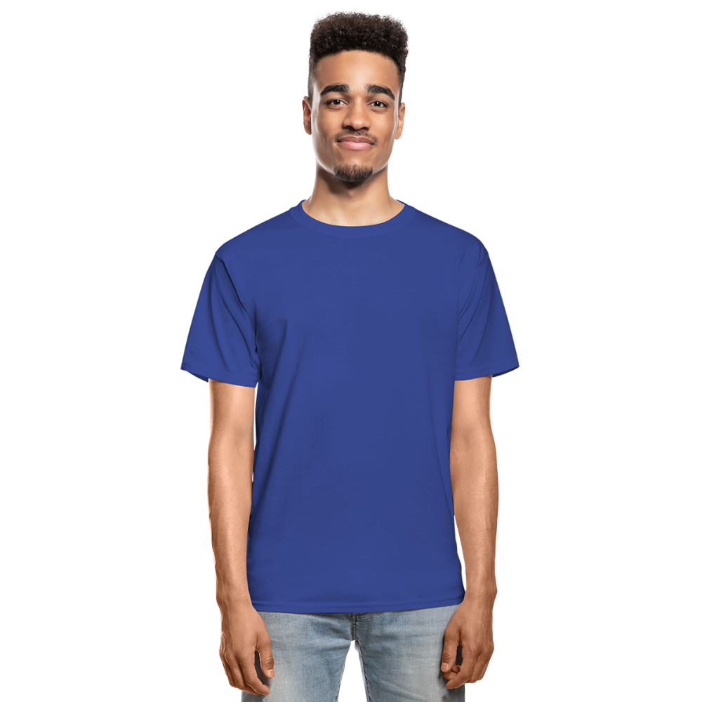 Customizable Hanes Adult Tagless T-Shirt add your own photos, images, designs, quotes, texts and more - royal blue