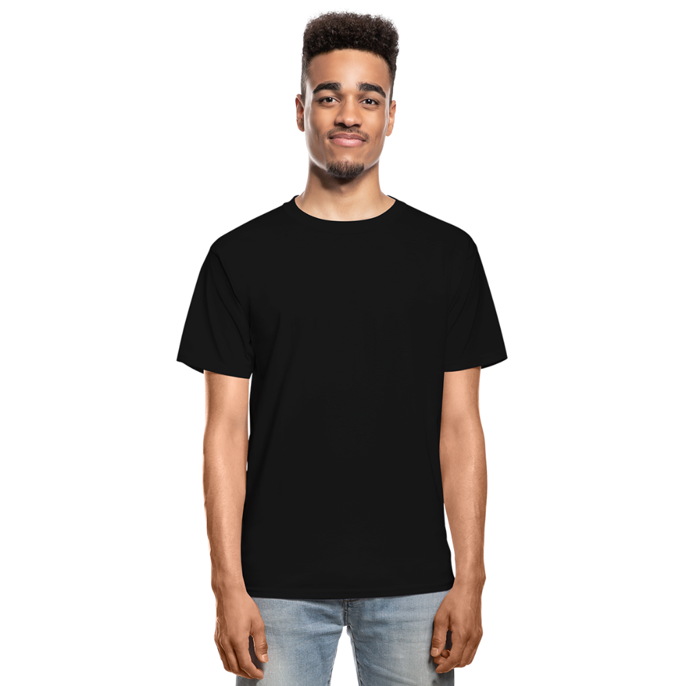 Customizable Hanes Adult Tagless T-Shirt add your own photos, images, designs, quotes, texts and more - black