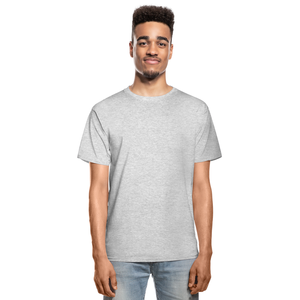 Customizable Hanes Adult Tagless T-Shirt add your own photos, images, designs, quotes, texts and more - heather gray