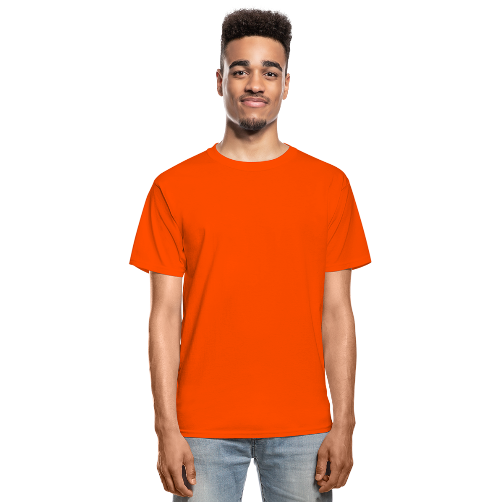 Customizable Hanes Adult Tagless T-Shirt add your own photos, images, designs, quotes, texts and more - orange