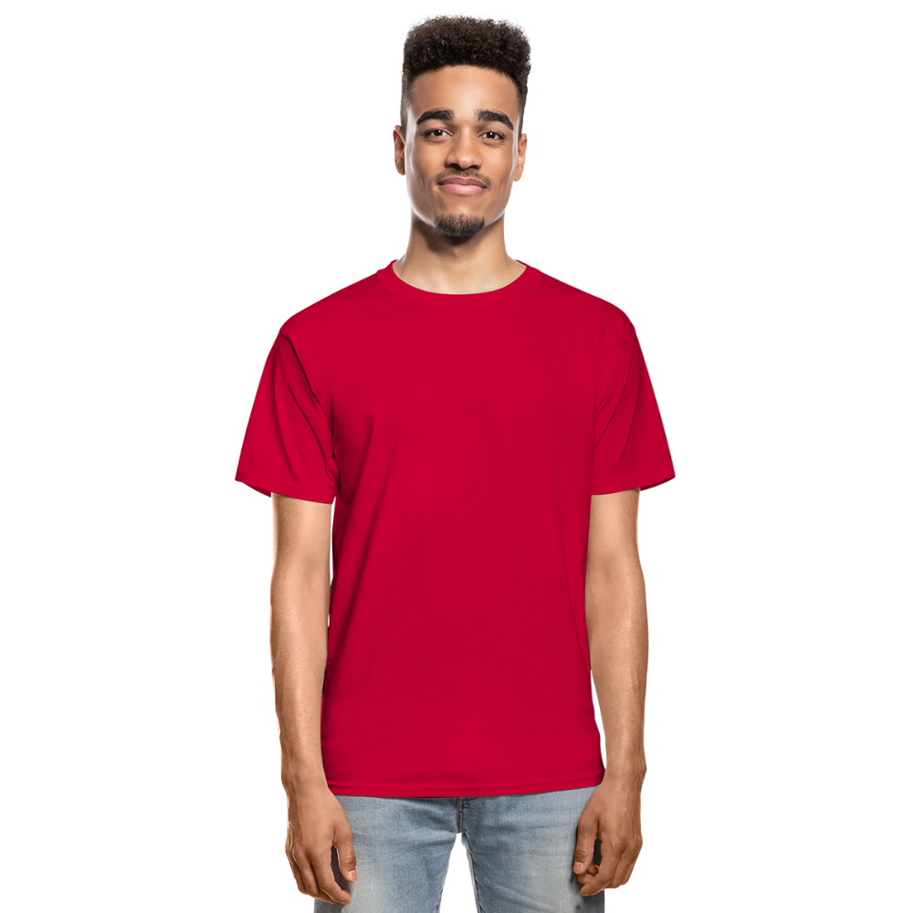 Customizable Hanes Adult Tagless T-Shirt add your own photos, images, designs, quotes, texts and more - red