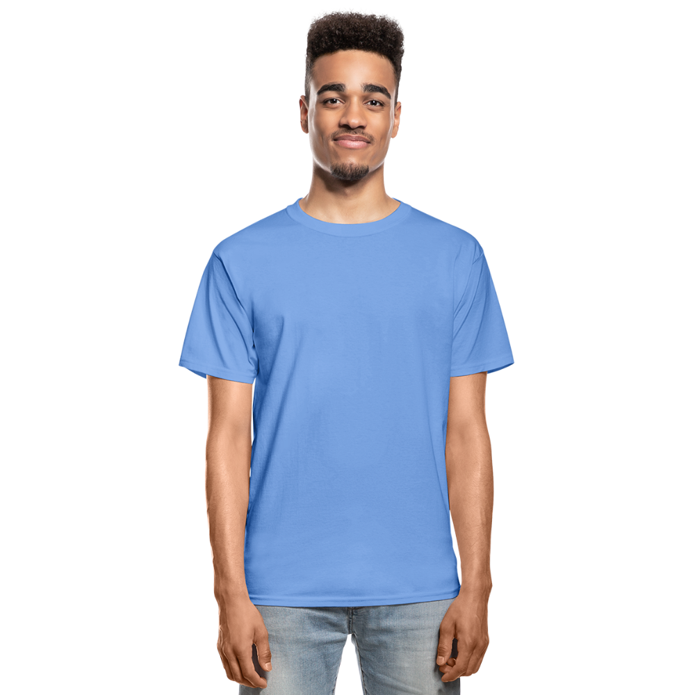 Customizable Hanes Adult Tagless T-Shirt add your own photos, images, designs, quotes, texts and more - carolina blue
