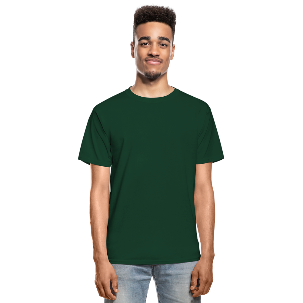 Customizable Hanes Adult Tagless T-Shirt add your own photos, images, designs, quotes, texts and more - forest green