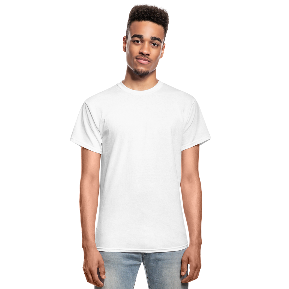Customizable Gildan Ultra Cotton Adult T-Shirt add your own photos, images, designs, quotes, texts and more - white