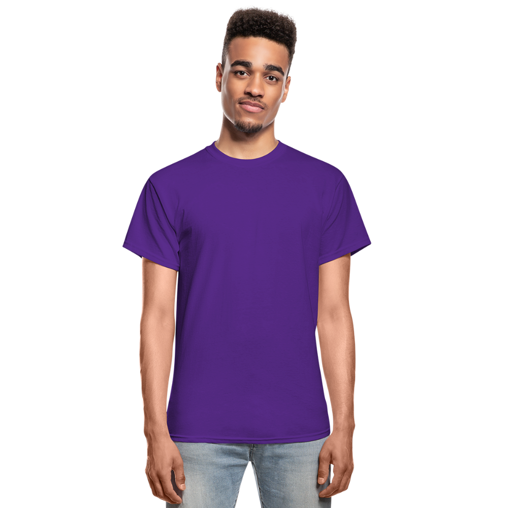 Customizable Gildan Ultra Cotton Adult T-Shirt add your own photos, images, designs, quotes, texts and more - purple