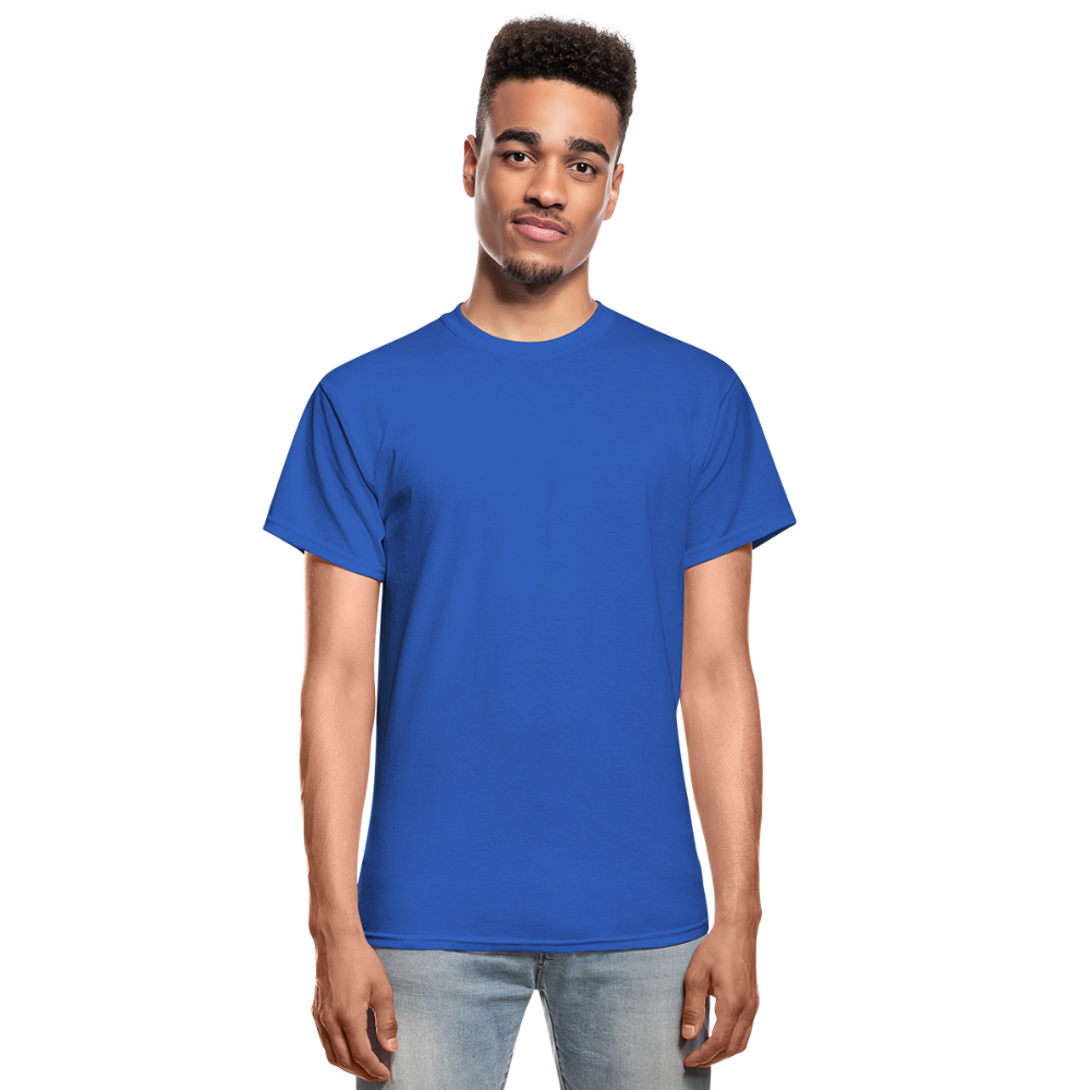 Customizable Gildan Ultra Cotton Adult T-Shirt add your own photos, images, designs, quotes, texts and more - royal blue