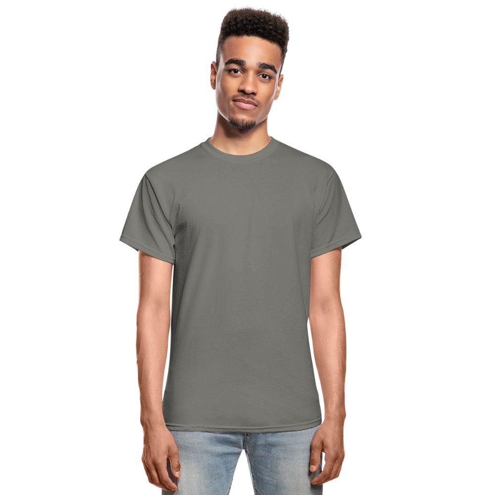 Customizable Gildan Ultra Cotton Adult T-Shirt add your own photos, images, designs, quotes, texts and more - charcoal