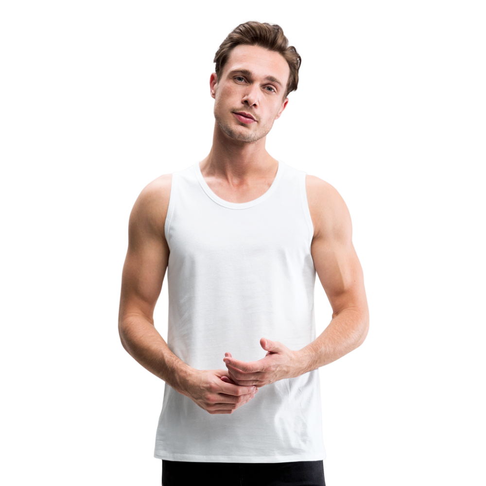 Customizable Men’s Premium Tank add your own photos, images, designs, quotes, texts and more - white