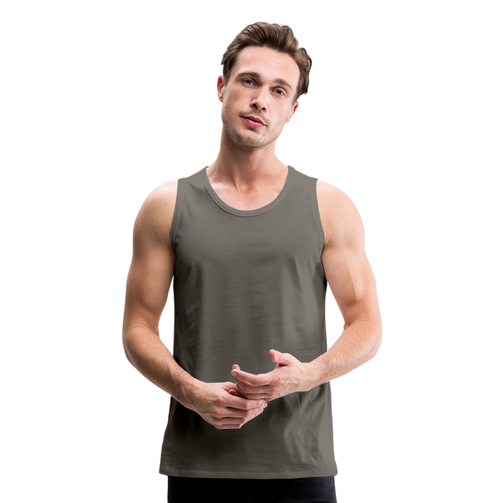Customizable Men’s Premium Tank add your own photos, images, designs, quotes, texts and more - asphalt gray