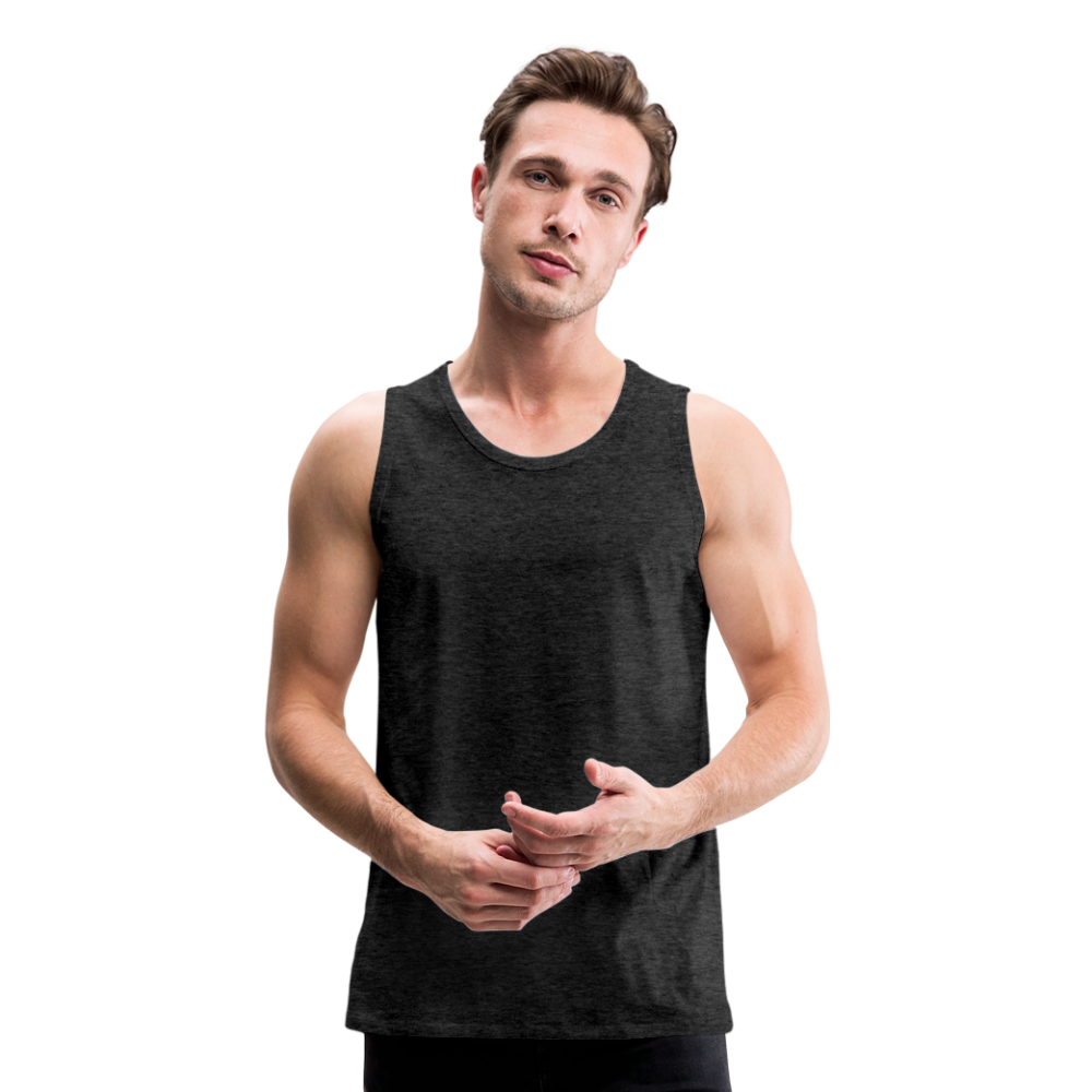 Customizable Men’s Premium Tank add your own photos, images, designs, quotes, texts and more - charcoal gray