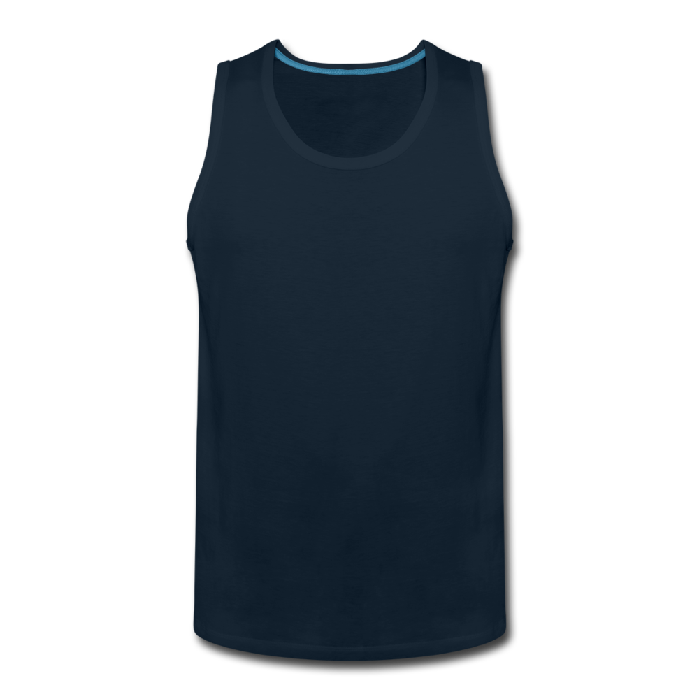 Customizable Men’s Premium Tank add your own photos, images, designs, quotes, texts and more - deep navy