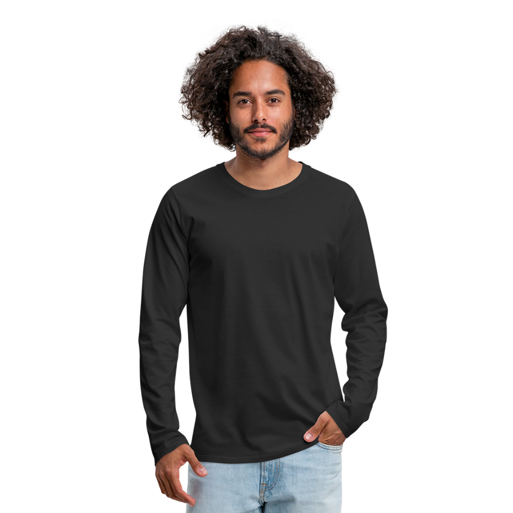 Customizable Men's Premium Long Sleeve T-Shirt add your own photos, images, designs, quotes, texts and more - black