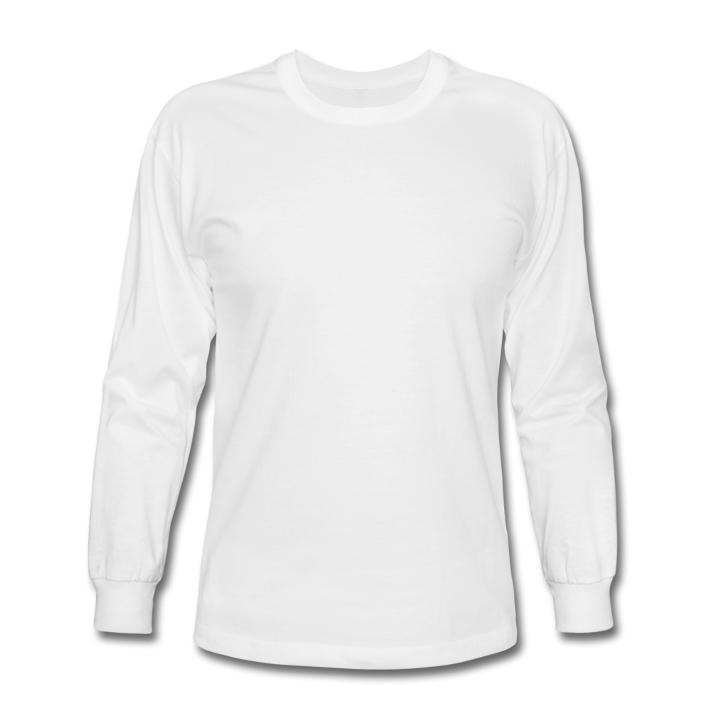 Customizable Men's Long Sleeve T-Shirt add your own photos, images, designs, quotes, texts and more - white