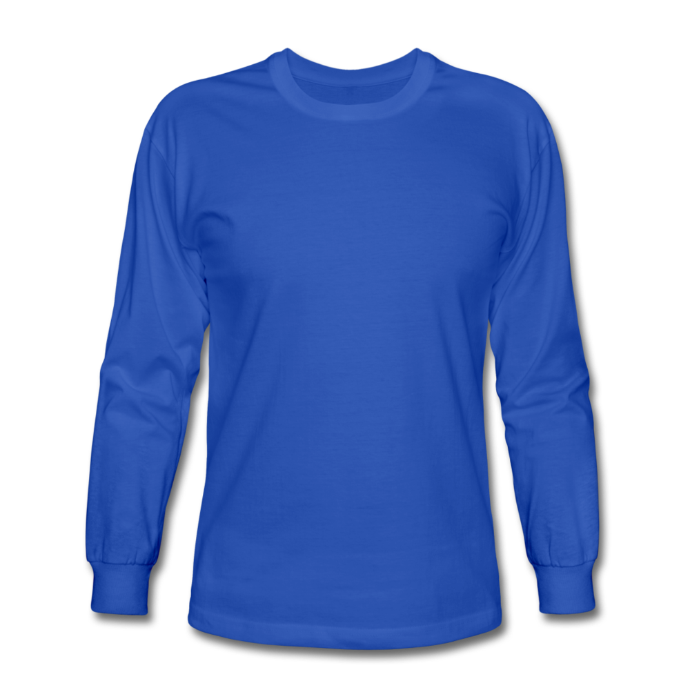 Customizable Men's Long Sleeve T-Shirt add your own photos, images, designs, quotes, texts and more - royal blue