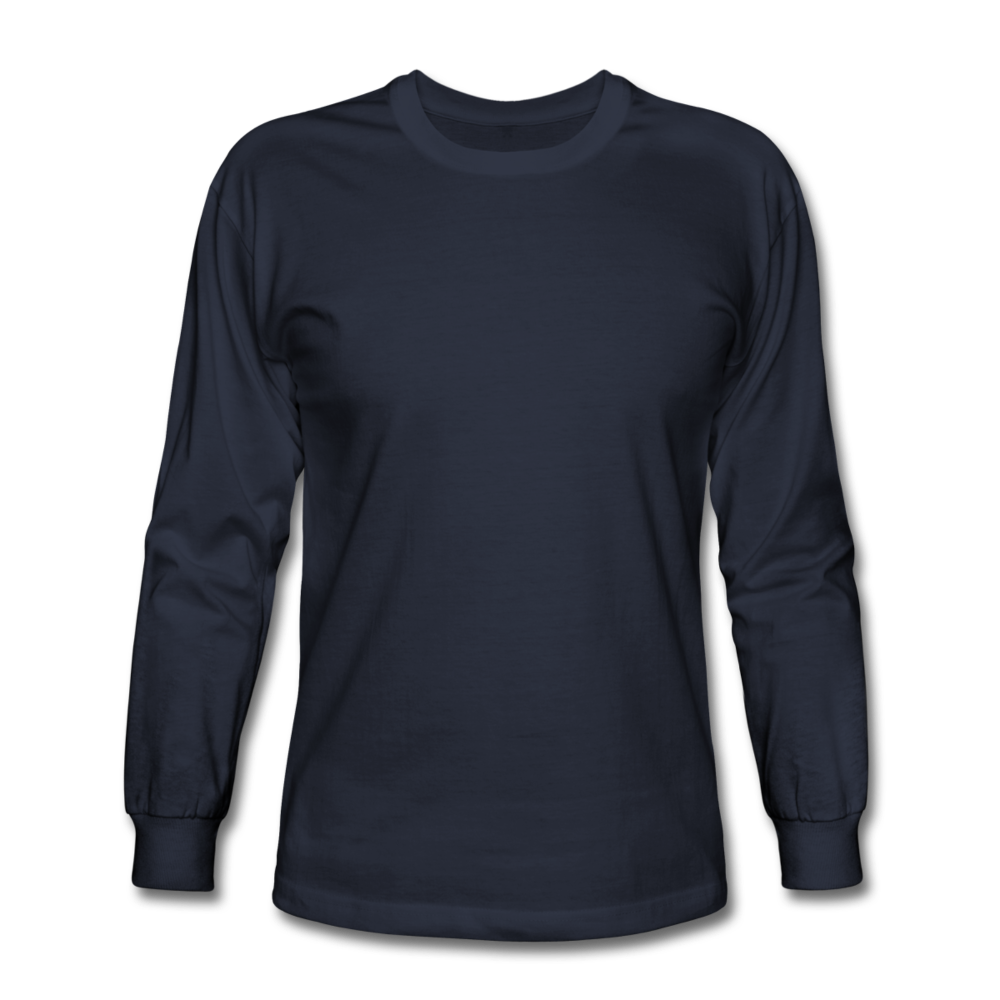 Customizable Men's Long Sleeve T-Shirt add your own photos, images, designs, quotes, texts and more - navy