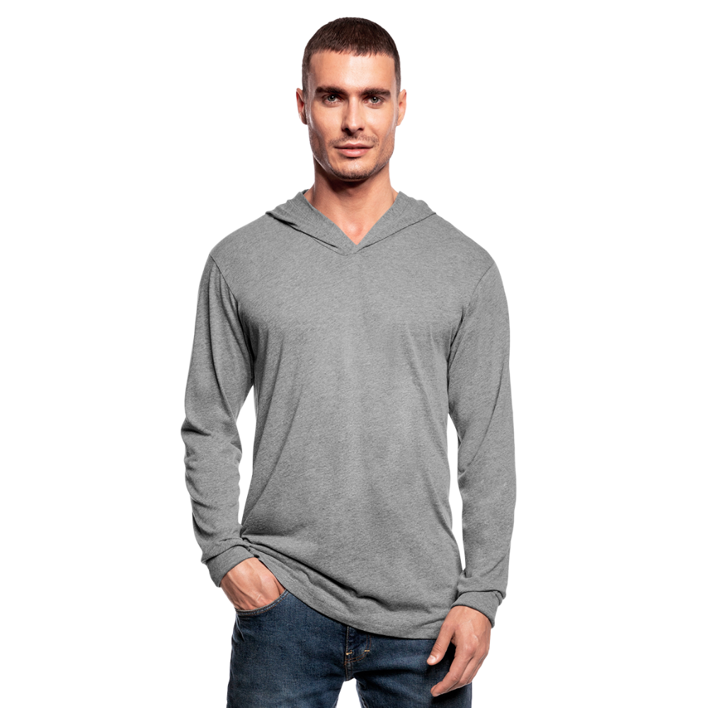 Customizable Unisex Tri-Blend Hoodie Shirt add your own photos, images, designs, quotes, texts and more - heather gray
