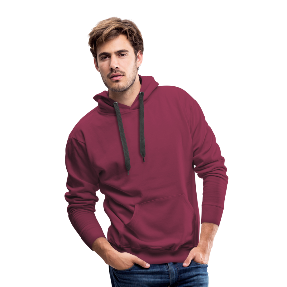Customizable Men’s Premium Hoodie add your own photos, images, designs, quotes, texts and more - burgundy