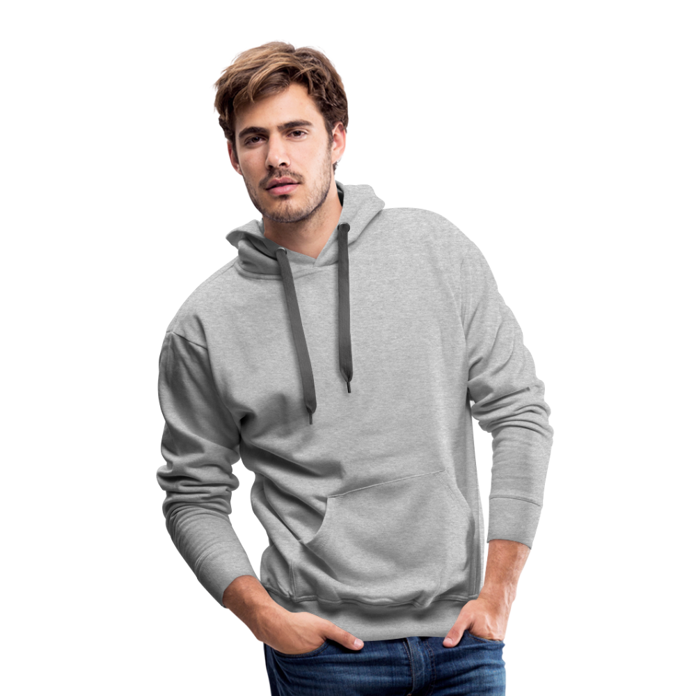 Customizable Men’s Premium Hoodie add your own photos, images, designs, quotes, texts and more - heather gray