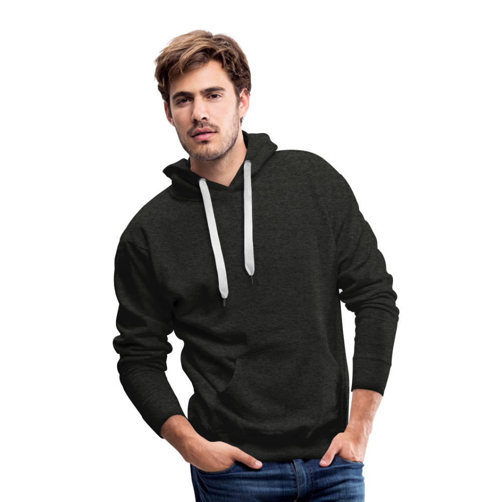 Customizable Men’s Premium Hoodie add your own photos, images, designs, quotes, texts and more - charcoal gray