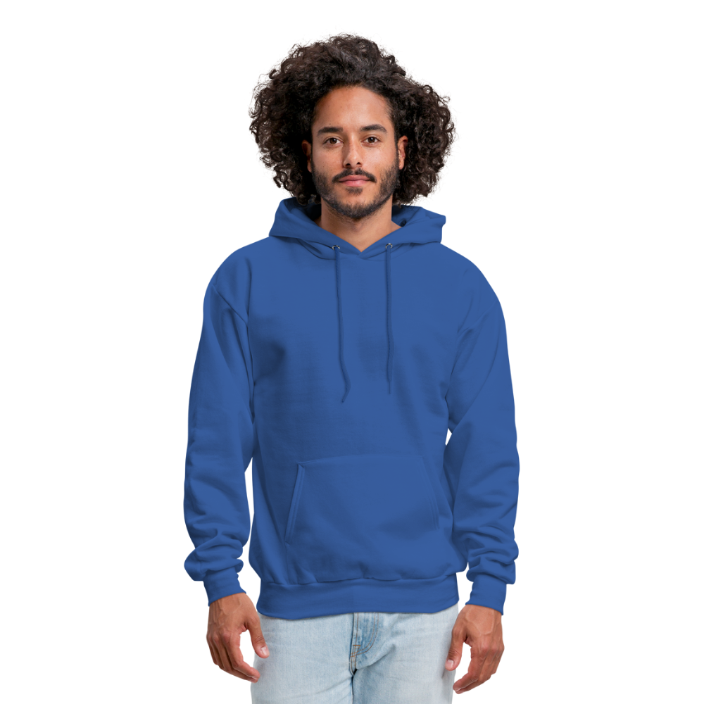 Customizable Men's Hoodie add your own photos, images, designs, quotes, texts and more - royal blue