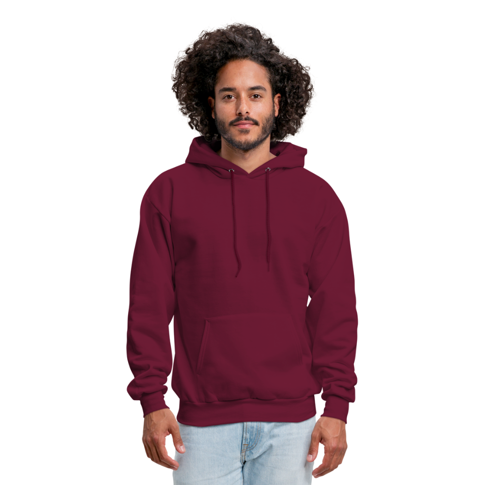Customizable Men's Hoodie add your own photos, images, designs, quotes, texts and more - burgundy