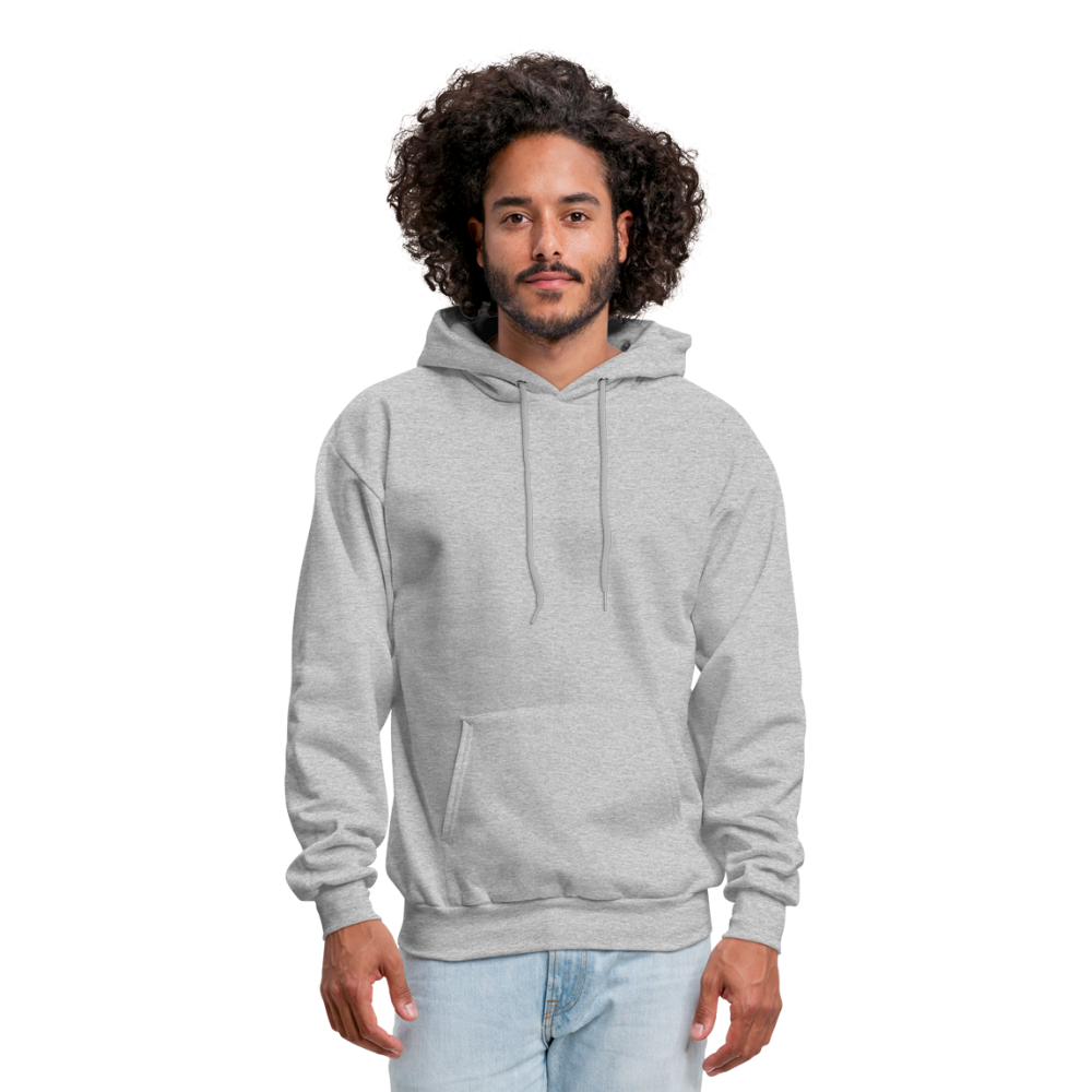 Customizable Men's Hoodie add your own photos, images, designs, quotes, texts and more - heather gray
