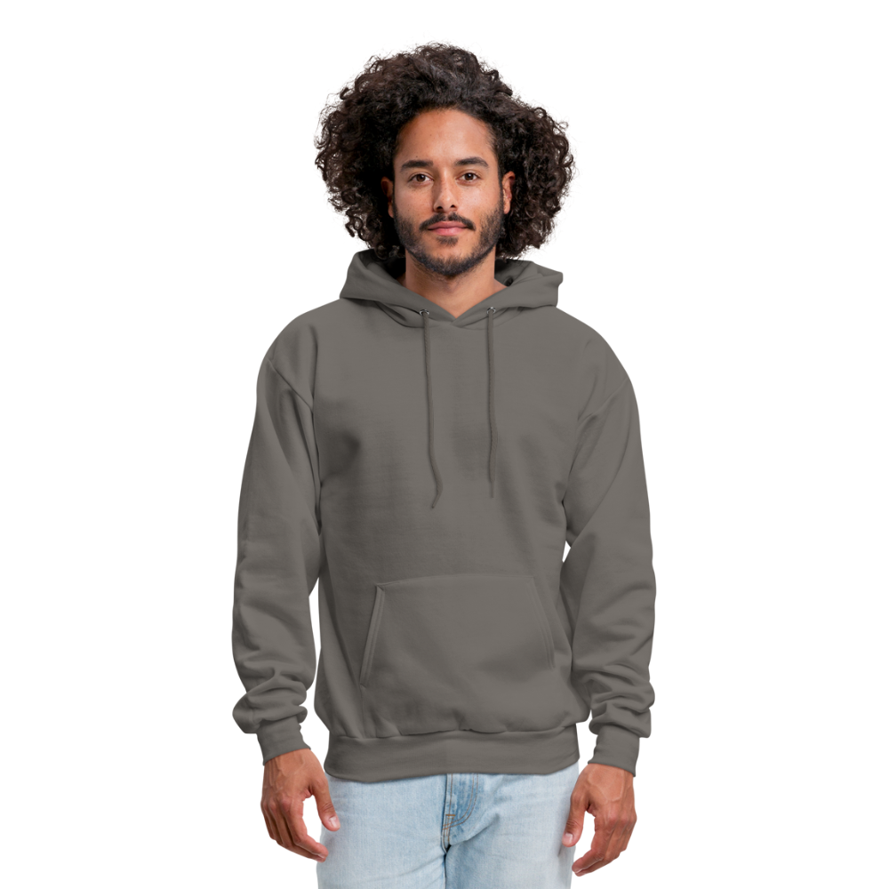 Customizable Men's Hoodie add your own photos, images, designs, quotes, texts and more - asphalt gray
